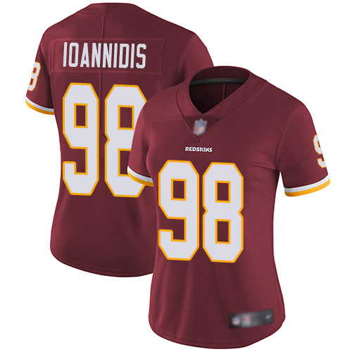 Washington Redskins Limited Burgundy Red Women Matt Ioannidis Home Jersey NFL Football 98 Vapor